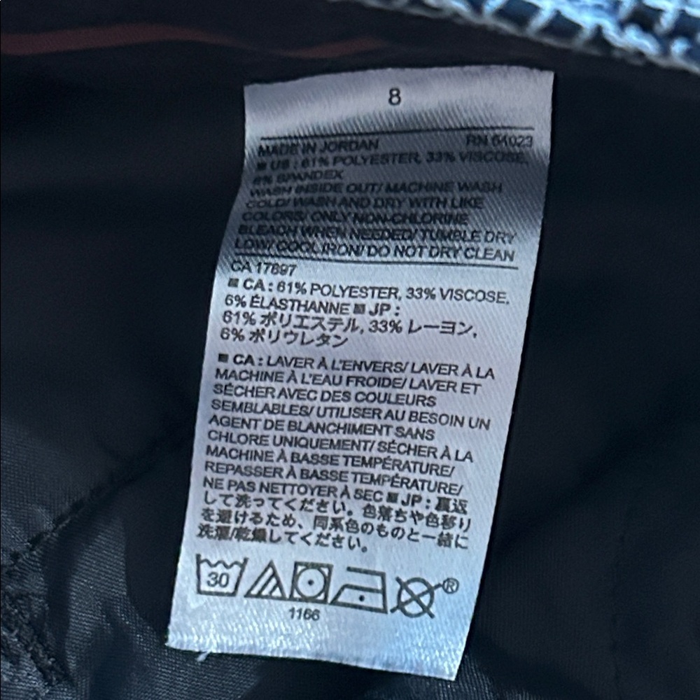 Banana Republic Sloan Fit Black and White Patterned Pants size 8 - Picture 7 of 11